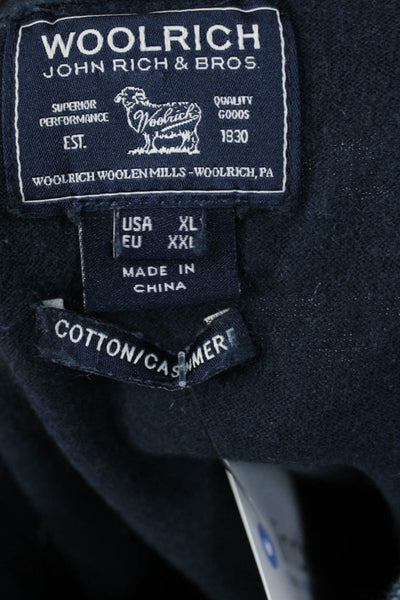 WOOLRICH JOHN RICH & BROS Men Pullover Sweatshirt Dark Blue Size XL