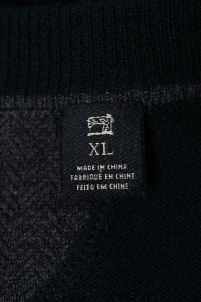 Scotch & Soda Mens Cardigan Sweater Green V Neck Button Merino Wool Size XL