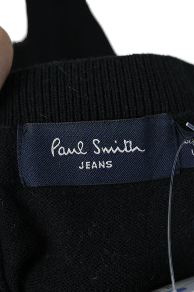 Paul Smith Mens Black Crew Neck Pullover 70% Cotton 30% Wool Size L