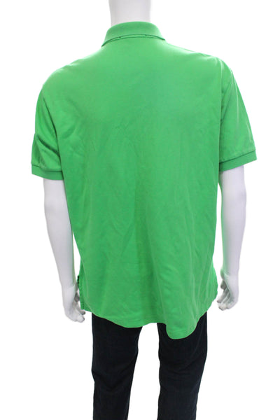 Polo Ralph Lauren Mens Short Sleeves Rugby Shirt Green Cotton Size Large