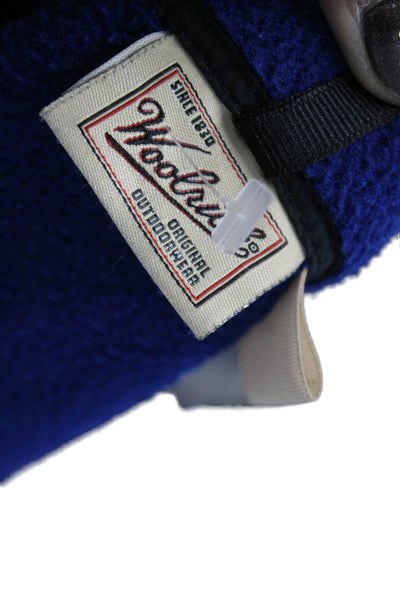 Woolrich Mens Blue High Neck Drawstring Sleeveless Vest Polyester Size L