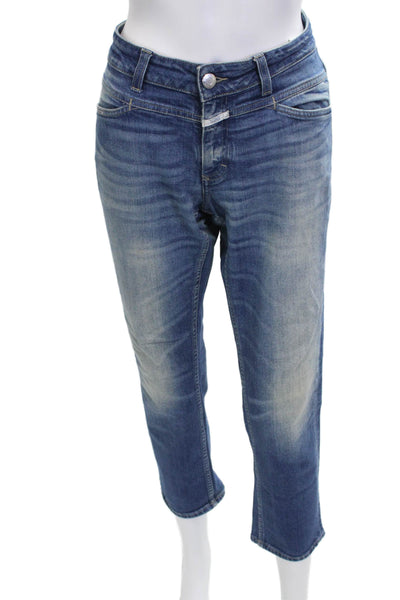 Closed Women Ankle Cropped Jeans Blue Mid Rise Inseam 26 Size 30