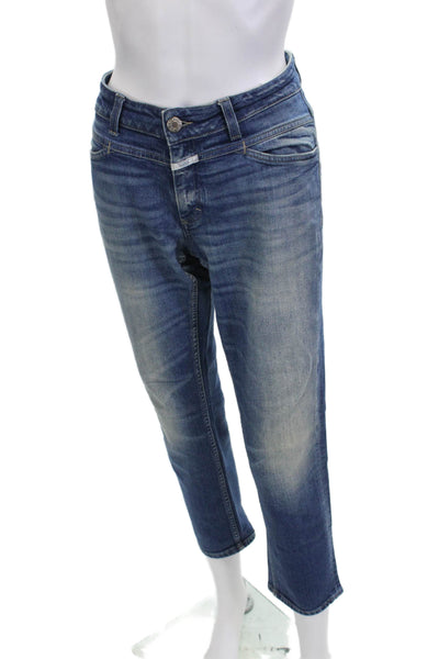 Closed Women Ankle Cropped Jeans Blue Mid Rise Inseam 26 Size 30