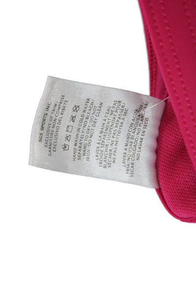 Body Glove Womens Pink One Piece Swimsuit Solid Nylon Spandex Size L