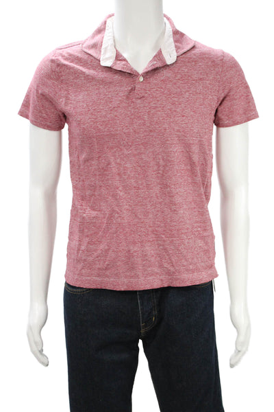 Boss Hugo Boss Mens Polo Collared Short Sleeve Red Cotton Size L