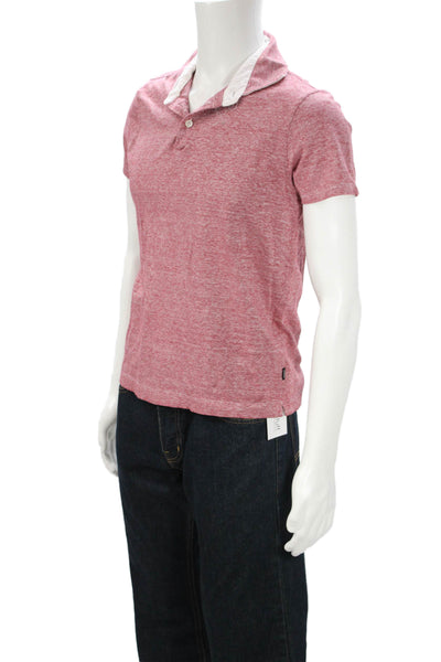 Boss Hugo Boss Mens Polo Collared Short Sleeve Red Cotton Size L