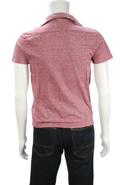 Boss Hugo Boss Mens Polo Collared Short Sleeve Red Cotton Size L