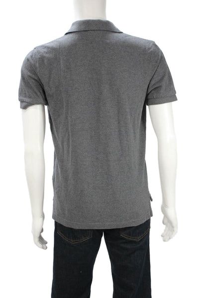 Brooks Brothers Mens Gray Cotton Collared Short Sleeve Polo Size M