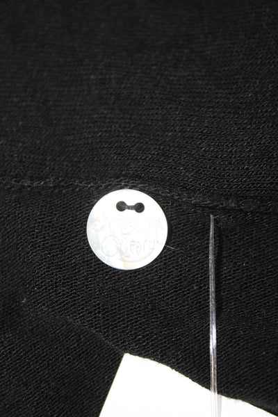 Margaret OLeary Womens Black Viscose Blend Cardigan Button Long Sleeve Size L