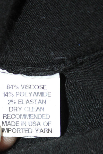 Margaret OLeary Womens Black Viscose Blend Cardigan Button Long Sleeve Size L