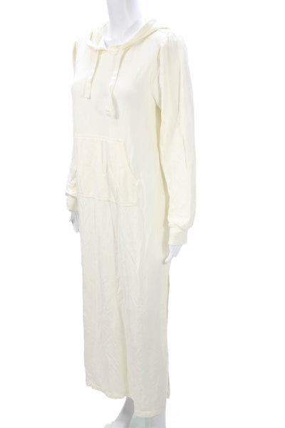 Z Supply Women Tunic Hoodie Beige Long Sleeve Drawstring Modal Size L