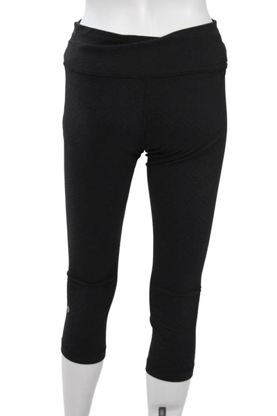 Lululemon Womens Black Polka Dot Capri Leggings Nylon Size L
