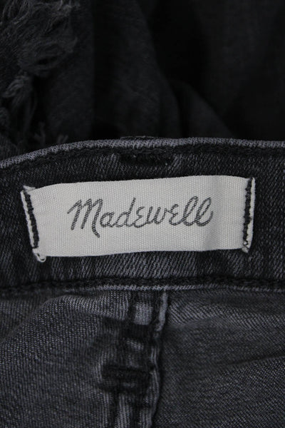 Madewell Women Ankle Skinny Jeans Dark Gray Button Mid Rise Size 26