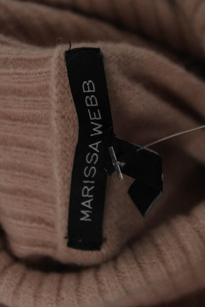 Marissa Webb Women Pullover Sweater Beige Turtleneck Long Sleeve Size L