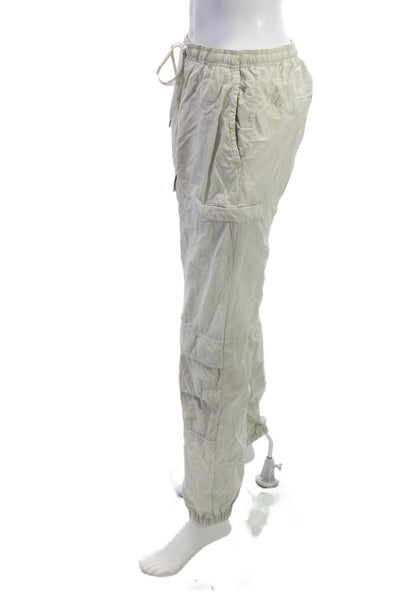 John Elliott Unisex Cargo Jogger Pants Beige Drawstring Lyocell Cotton Size S