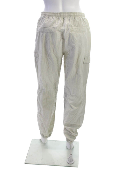 John Elliott Unisex Cargo Jogger Pants Beige Drawstring Lyocell Cotton Size S