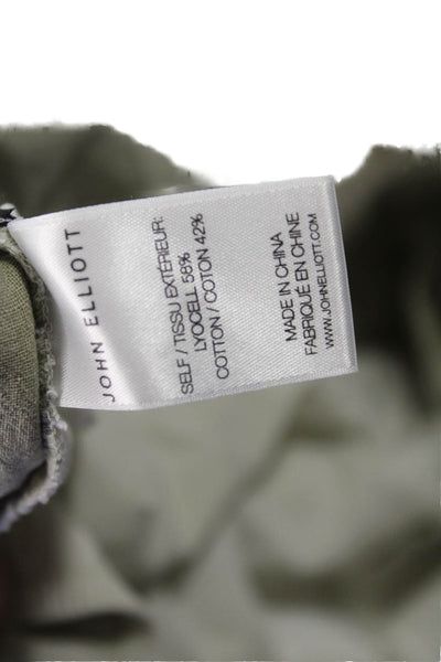 John Elliott Unisex Cargo Jogger Pants Beige Drawstring Lyocell Cotton Size S