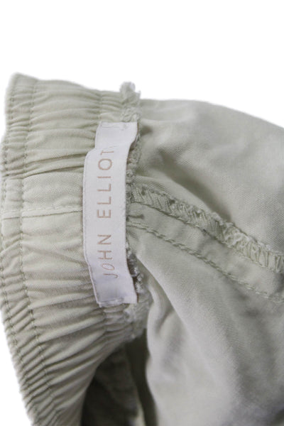 John Elliott Unisex Cargo Jogger Pants Beige Drawstring Lyocell Cotton Size S