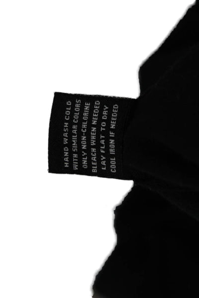 525 America Womens Basic Black Crew Neck Long Sleeve Sweater 80% Rayon Size L
