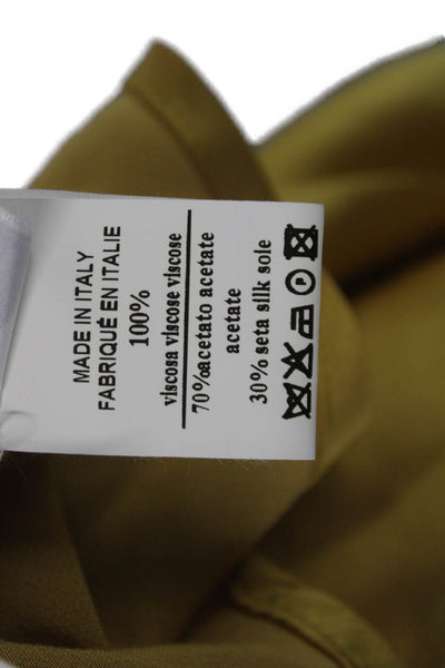 Ottod Ame Womens Yellow V-Neck Camisole Viscose Sleeveless Size 6