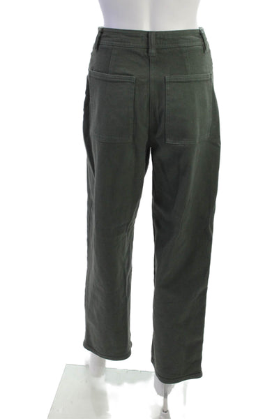 Wilfred Free Women Cropped Cargo Pants Green Button Size 4