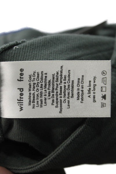Wilfred Free Women Cropped Cargo Pants Green Button Size 4