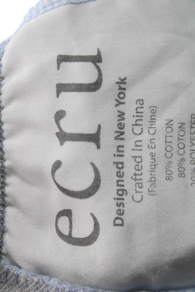 Ecru Women Wide Leg Light Blue Jeans Size L