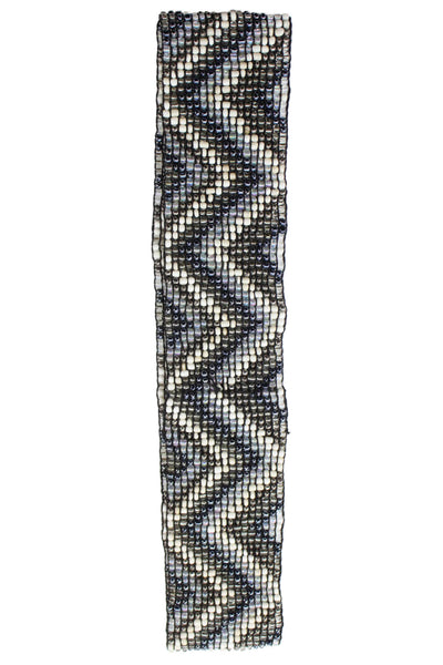 Cocobelle Womens Chevron Beaded Wide Width Stretch Belt Multi One Size