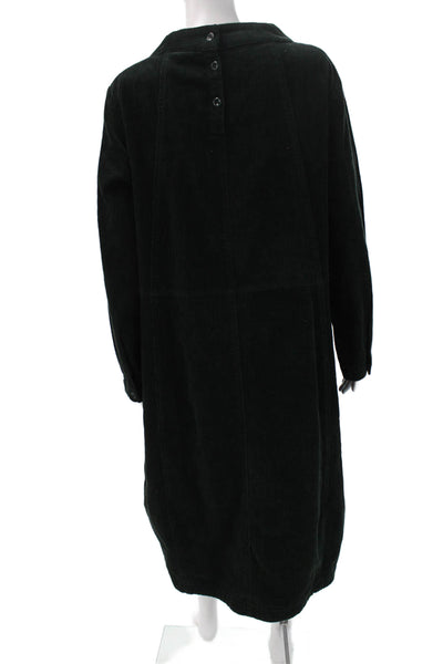 Poetry Women Green Mock Neck Shift Dress Long Sleeve Knee Length Size 12