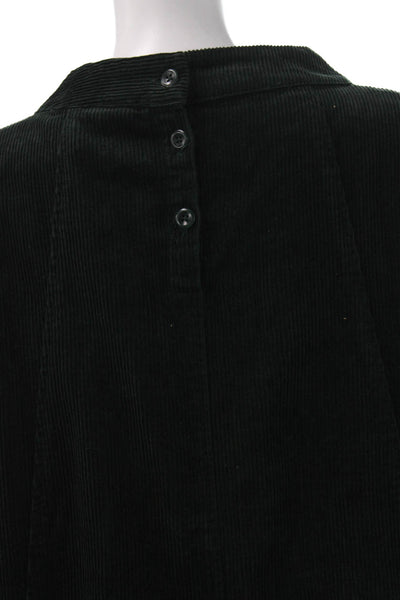Poetry Women Green Mock Neck Shift Dress Long Sleeve Knee Length Size 12