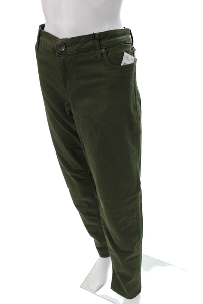 KUT from the Kloth Women Chino Pants Green Mid Rise 32 Inseam Size 12