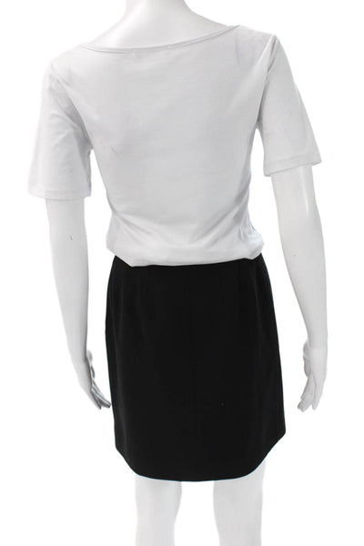 Harve Benard Women Mini Straight Pencil Skirt Black Polyester Size 2P