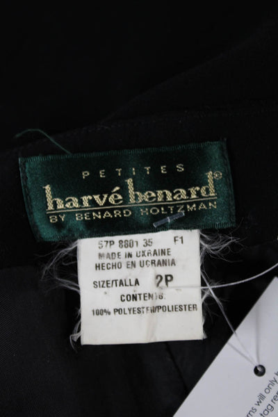 Harve Benard Women Mini Straight Pencil Skirt Black Polyester Size 2P