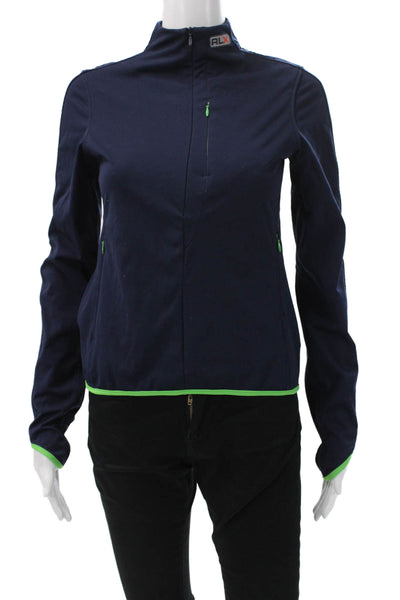 RLX Ralph Lauren Womens Windbreaker Dark Blue Petite Zip Size S