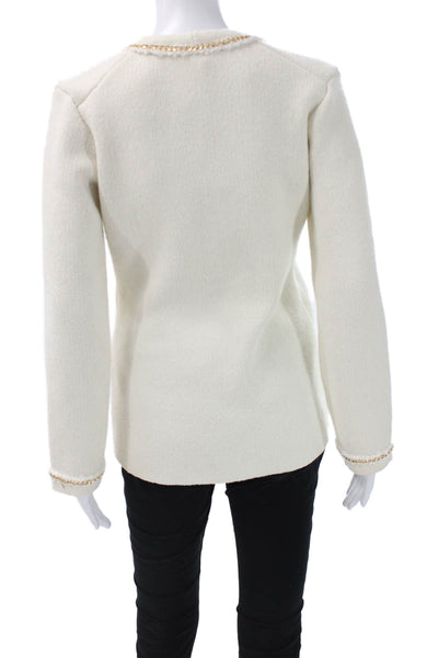 Endless Rose Women Cardigan White V Neck Button Long Sleeve Size XS