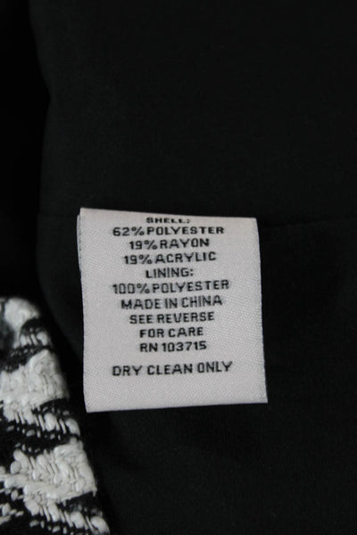 Nanette Nanette Lepore Women Black Checked Blazer Button Classic Size XS