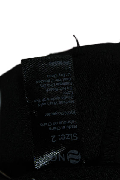 Noli Unisex Cargo Dress Pants Black 100% Polyester Hook & Eye Inseam 32 Size 2