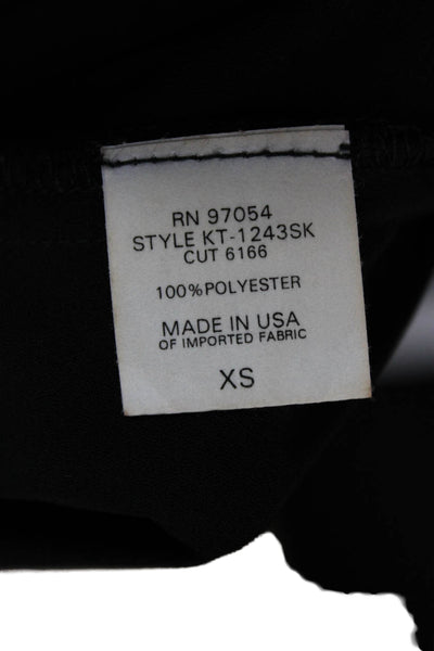 Krisa Women Sleeveless Black Polyester Solid Blouse Size XS