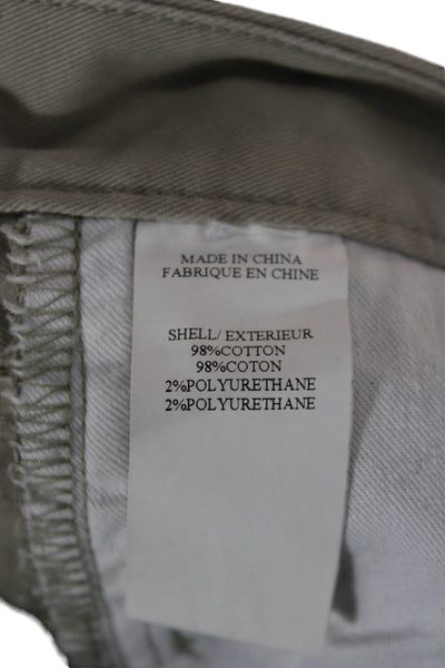 Theory Mens Cropped Chino Pants Beige Button Inseam 32 Size 34