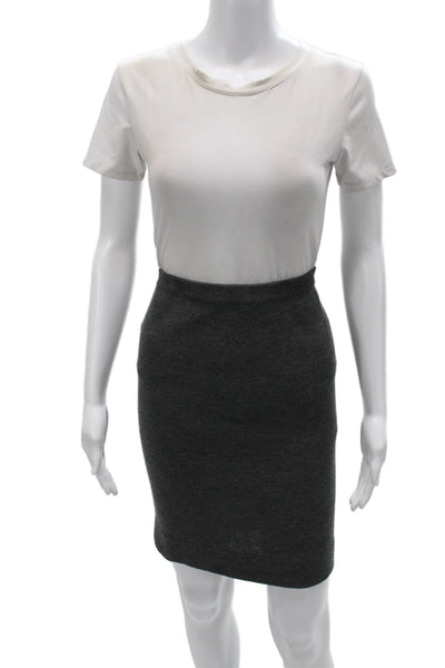 Eileen Fisher Women Straight Pencil Skirt Dark Gray Polyester Size PS