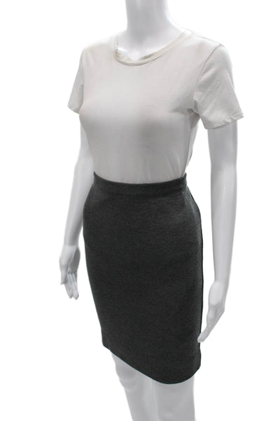 Eileen Fisher Women Straight Pencil Skirt Dark Gray Polyester Size PS