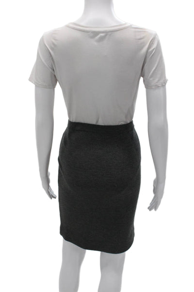Eileen Fisher Women Straight Pencil Skirt Dark Gray Polyester Size PS