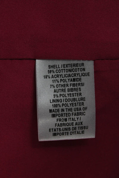 Milly Womens Wrap Skirt Pink Knee Length Size 10