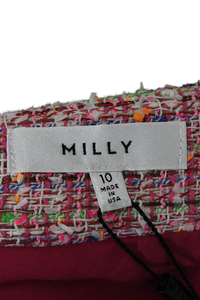 Milly Womens Wrap Skirt Pink Knee Length Size 10