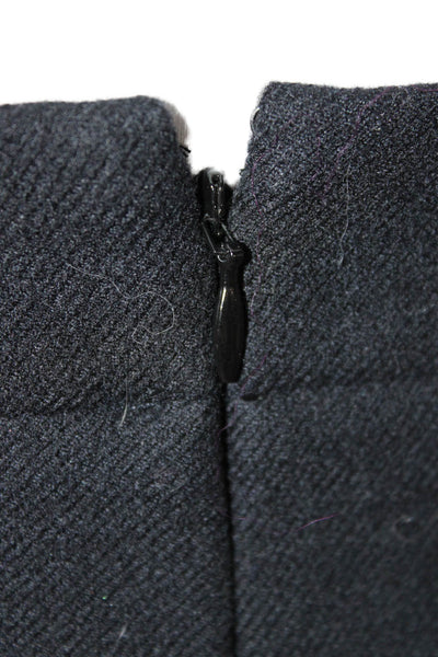 J Crew Womens Straight Pencil Skirt Black Wool Knee Length Size 8 Tall