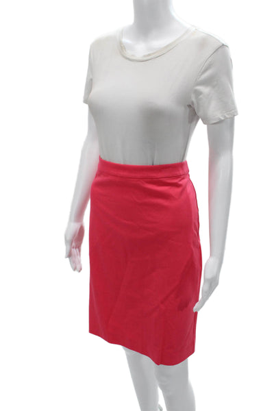 J Crew Womens Straight Pencil Skirt Red Knee Length Size 10