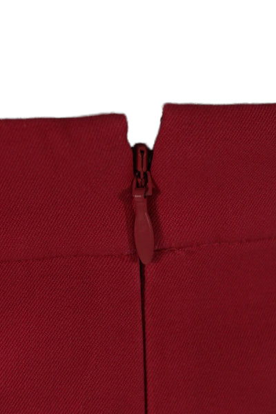 J Crew Womens Straight Pencil Skirt Red Knee Length Size 10