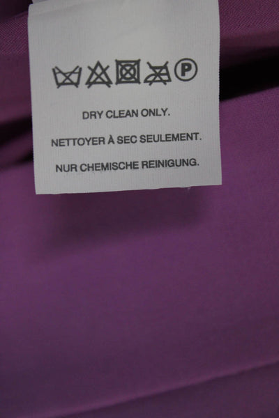 J Crew Womens Purple Pencil Skirt Wool Blend Knee Length Size 12