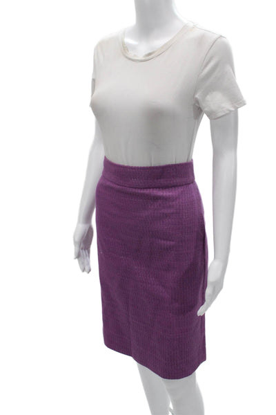 J Crew Womens Straight Pencil Skirt Purple Knee Length Size 10