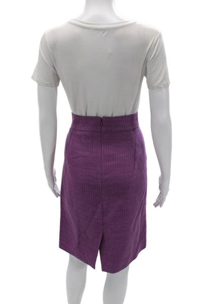 J Crew Womens Straight Pencil Skirt Purple Knee Length Size 10